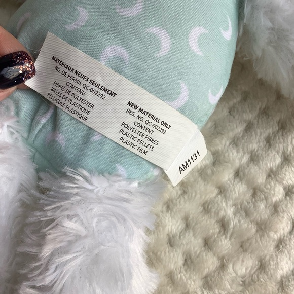 Ingenuity White and Mint Plush Lamb Toy Sensory - Picture 7 of 7